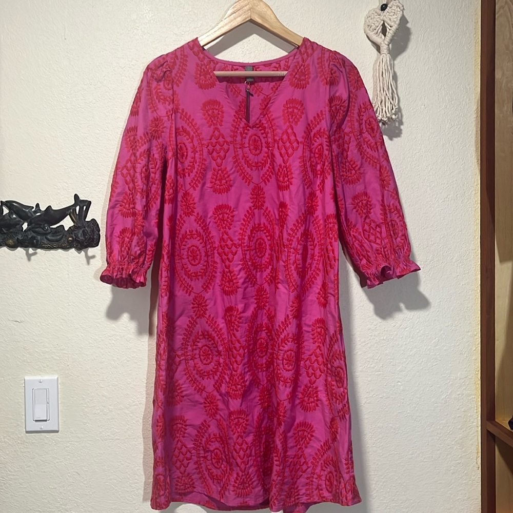 CULTURE pink and red summer dress